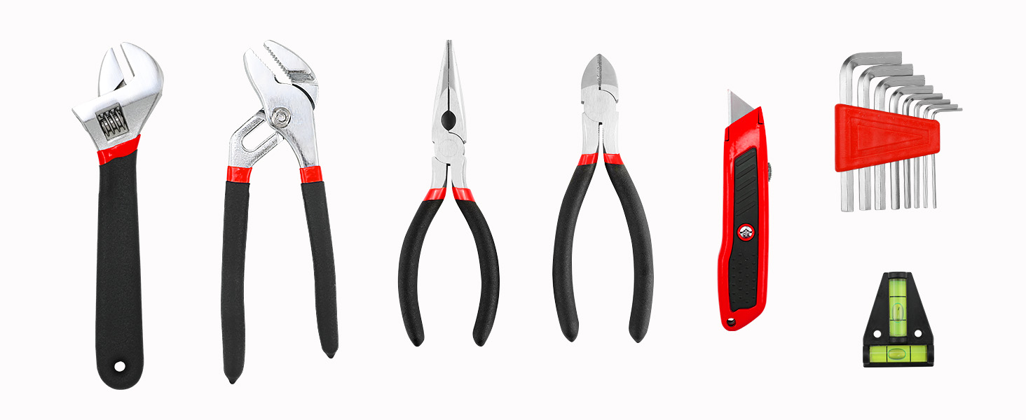 Набір інструментів 95 предметів у пластиковому кейсі Werkzeugkoffer: набір для дому, авто, гаража з тріскачкою, викрутками та ключами