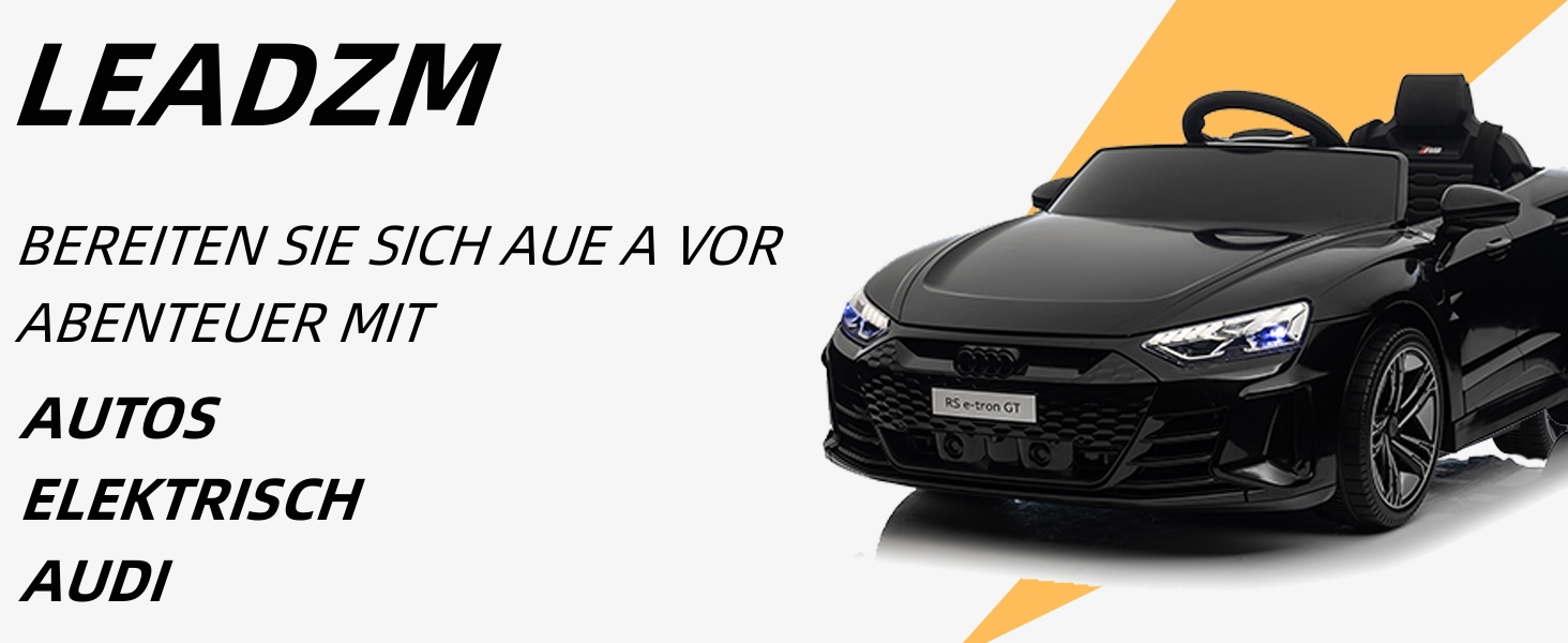 Дитячий електромобіль LEADZM 12V з музикою, сигналом і фарами, радіокерування 2,4G, швидкість 3-5 км/год, білий