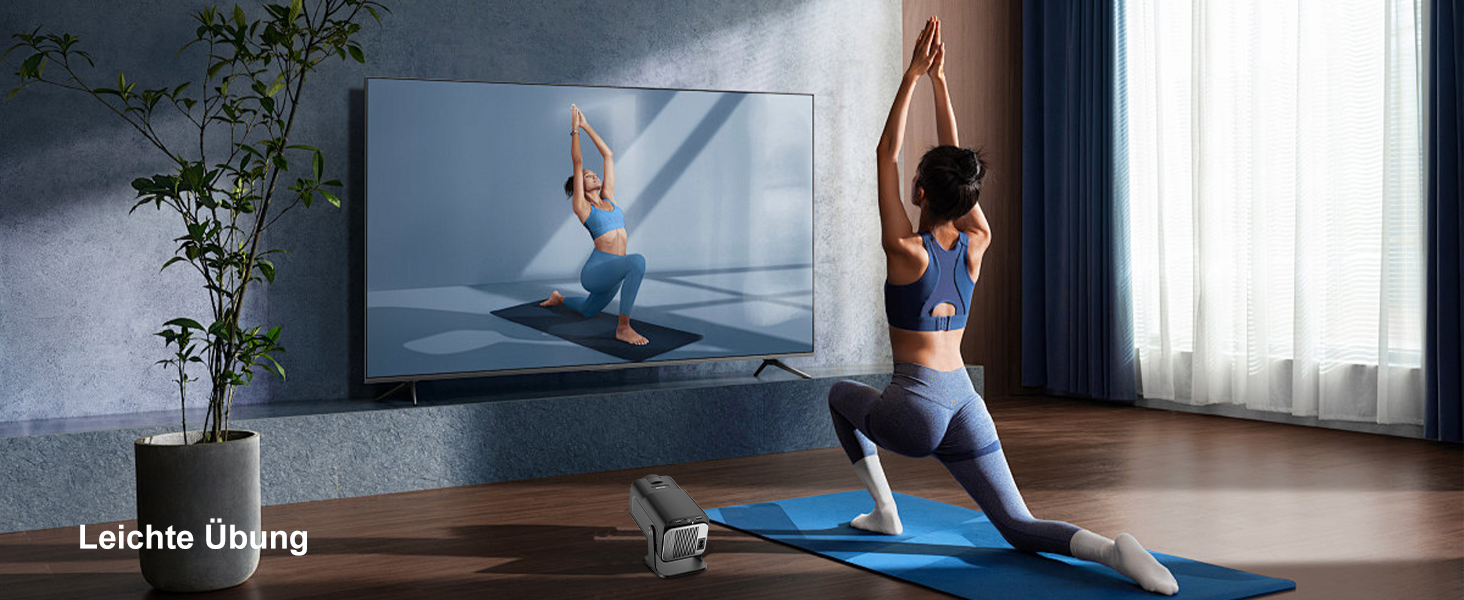 Beamer 4K HY260pro: Міні проєктор для дому та вулиці з WiFi 6, Bluetooth 5.4, Android TV, 180° обертання, 18000 люмен, 5W динамік