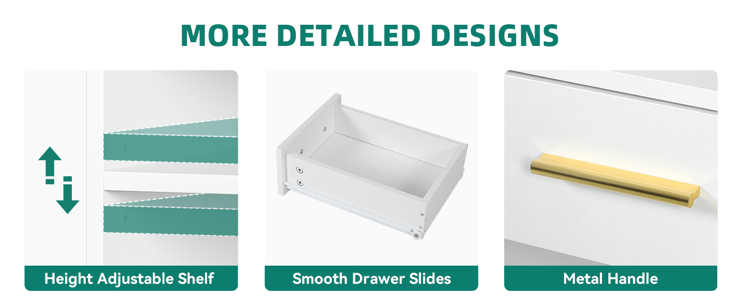 Дзеркальний туалетний столик YITAHOME з підсвічуванням та 4 шухлядами, чорний