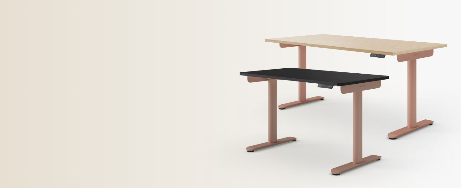 Ergotopia Desktopia One – Регульований стіл, електричний, з подвійним мотором, TÜV-сертифікований, 7 років гарантії (Apricot)