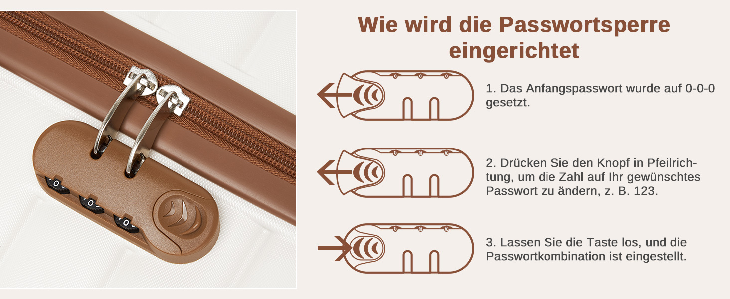 KONO Чемодан-валіза середнього розміру 66см з ABS+PC, валіза на колесах з замком-кодом (темно-зелений/коричневий)