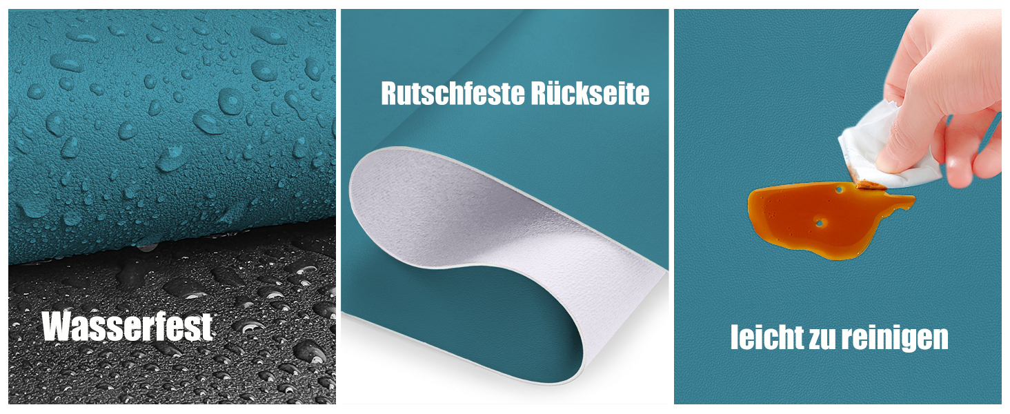 Килимок на стіл Niviy з екошкіри XXL (120x60 см), водонепроникний килимок для миші та захисна підкладка для офісу та дому, бежевий