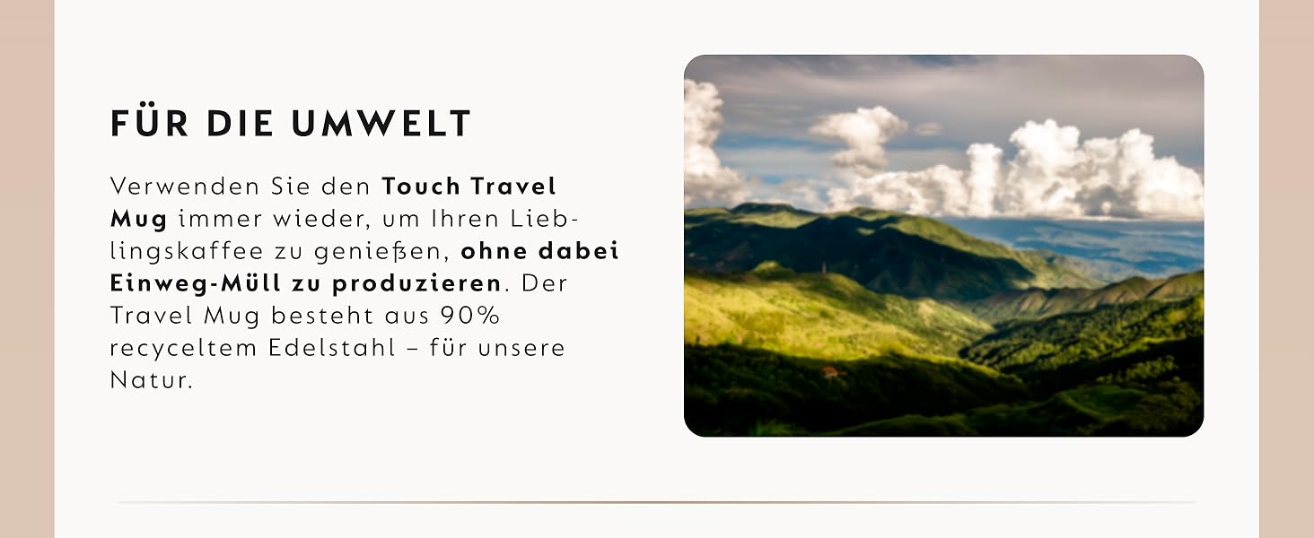 Термокружка Nespresso Touch з нержавіючої сталі, 345 мл, ізольована, витримує протікання