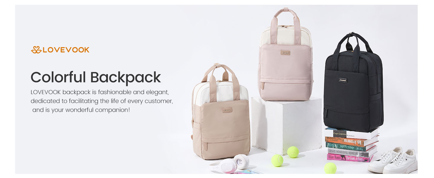 Сумка-рюкзак LOVEVOOK для жінок, 15.6 дюймів, для ноутбука, шкільний, підлітковий, елегантний, для подорожей, для дівчаток, водонепроникний, для роботи, для навчання, універсальний, бежевий, хакі