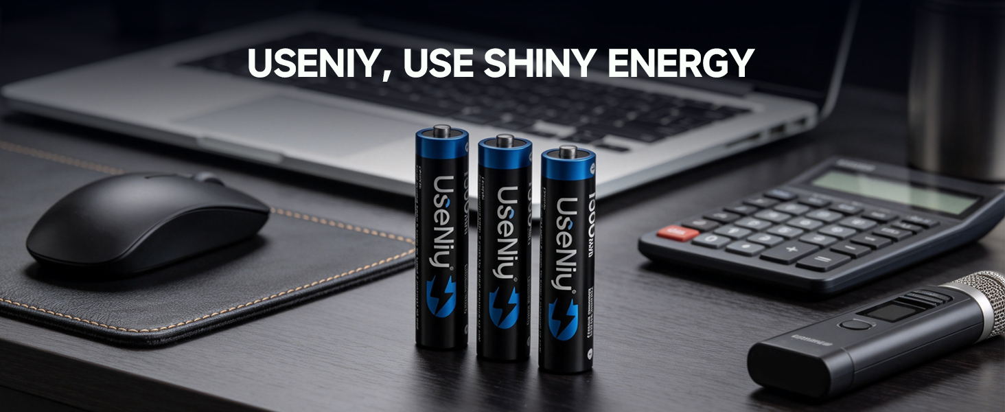 Набір акумуляторів UseNiy AA 1.5V Lithium (8 шт.) з зарядним пристроєм на 8 слотів, чорний