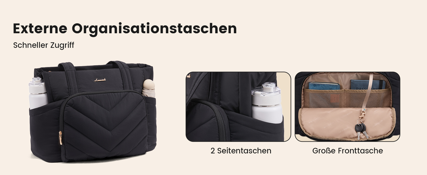 LOVEVOOK Сумка-шопер для жінок, велика, легка, торбинка-шопер, 15.6