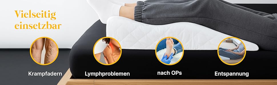 Подушка для ніг Medicline Ergonomisches Venenkissen - для кращого кровообігу та комфорту, Made in Germany