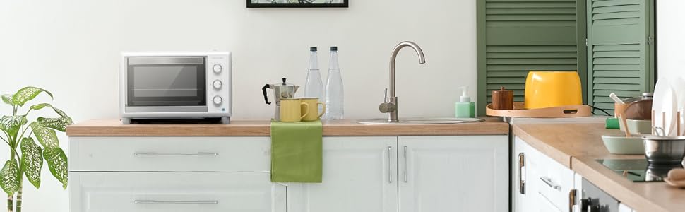 Піч Cecotec Bake & Toast 2600 White: 26л, 4 піци, 1550Вт, камінь для піци, 6 функцій, крихтосховище, підсвітка, подвійне скло | Біла