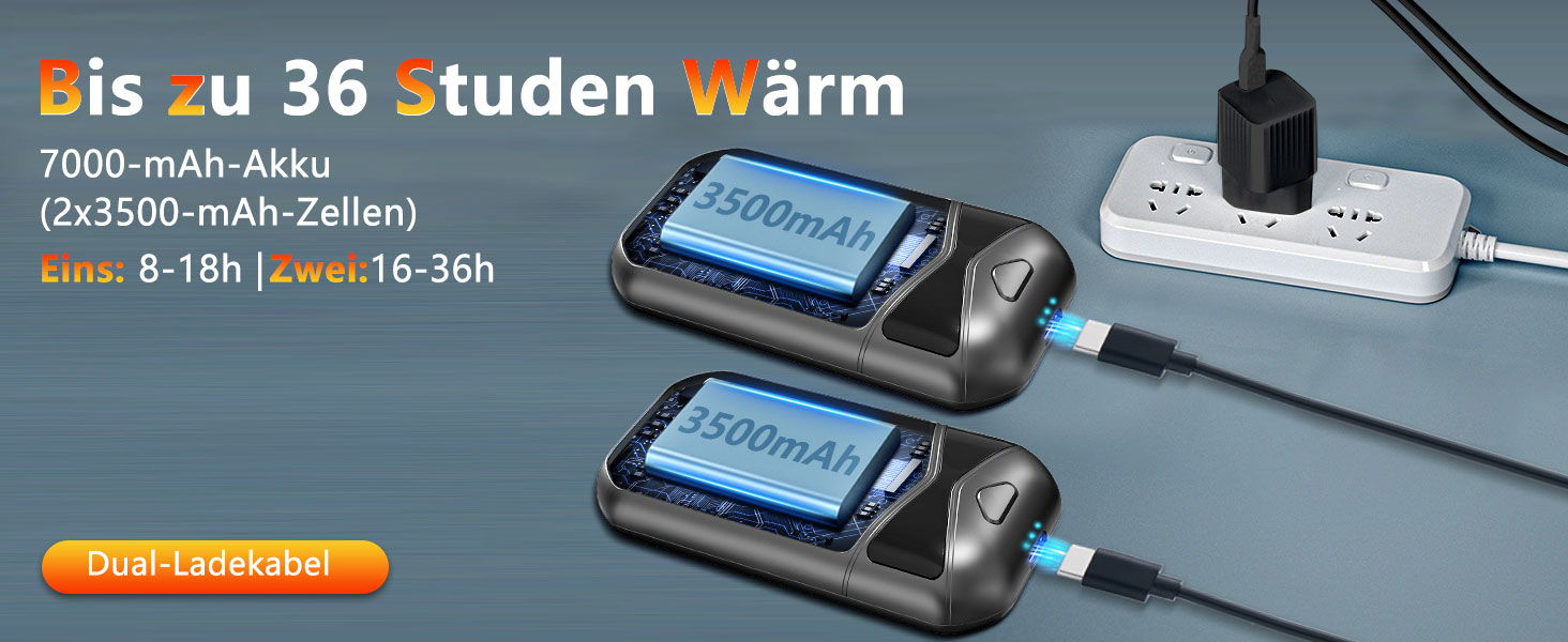 Електричні грілки для рук DDKJ, 2 шт., 7000mAh, магнітні, з 3 рівнями нагріву до 55°C, для дітей, чоловіків та жінок (чорні)