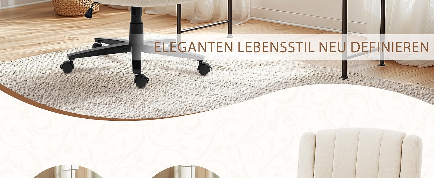 Крісло Vigosit Criss Cross з колесами, регульовані підлокітники, антиковзне покриття, комфортна подушка, сучасний стиль, поворотне, для дому, туалетного столика, офісу (Сірий)