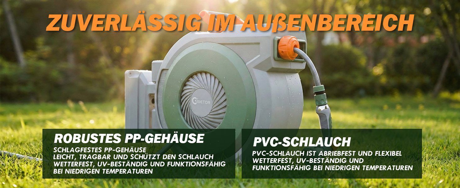 Висувна касета для шланга на стіну, шланг +2м, садовий шланг з пістолетом для поливу, система повільного відмотування, фіксація шланга на будь-якій довжині, поворотна кріплення 180°, (38M)
