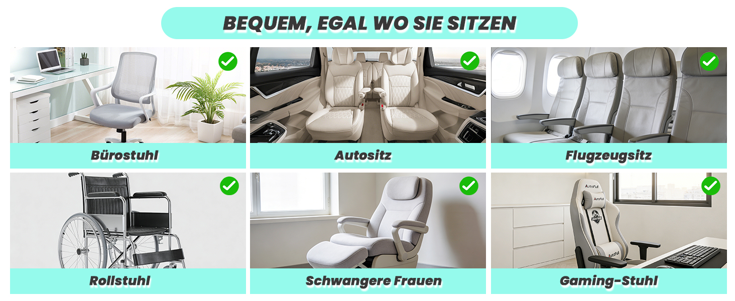 Ортопедична подушка для сидіння з підтримкою спини Urban Deco з піни Memory Foam, чорно-сіра, 1 шт.