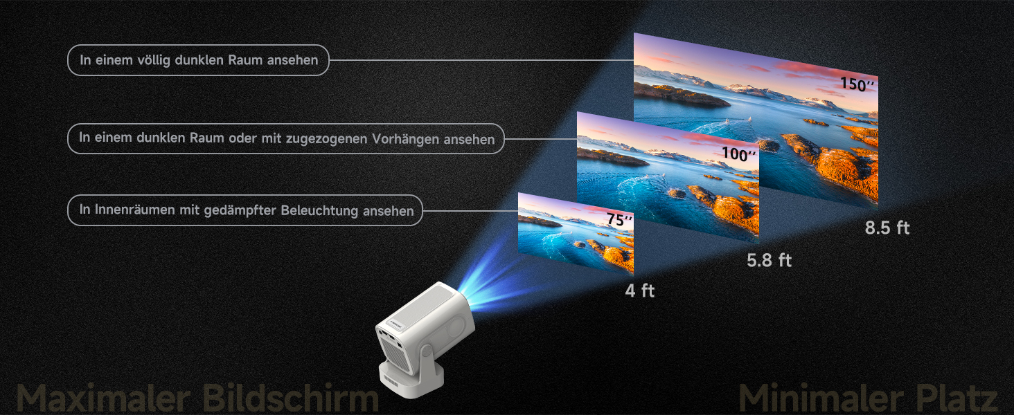 Magcubic HY310 Міні проектор 4K з автофокусом, Android, WiFi 6, BT 5.4, 180° поворот, портативний, 5W динамік, 2025