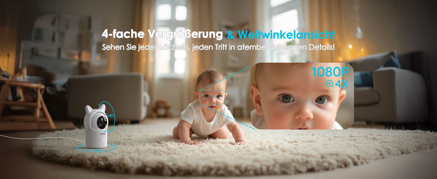 Відеоняня ieGeek з камерою 1080P, Wi-Fi, 5