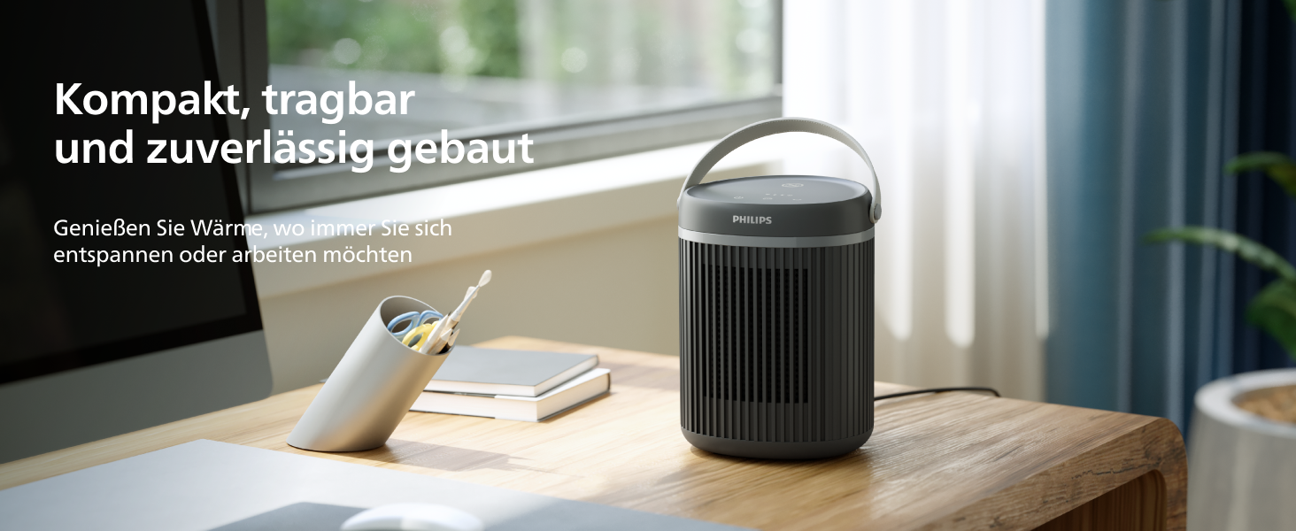 Керамічний тепловентилятор-товпік Philips Smart 5000 серії, 2000 Вт, чорний