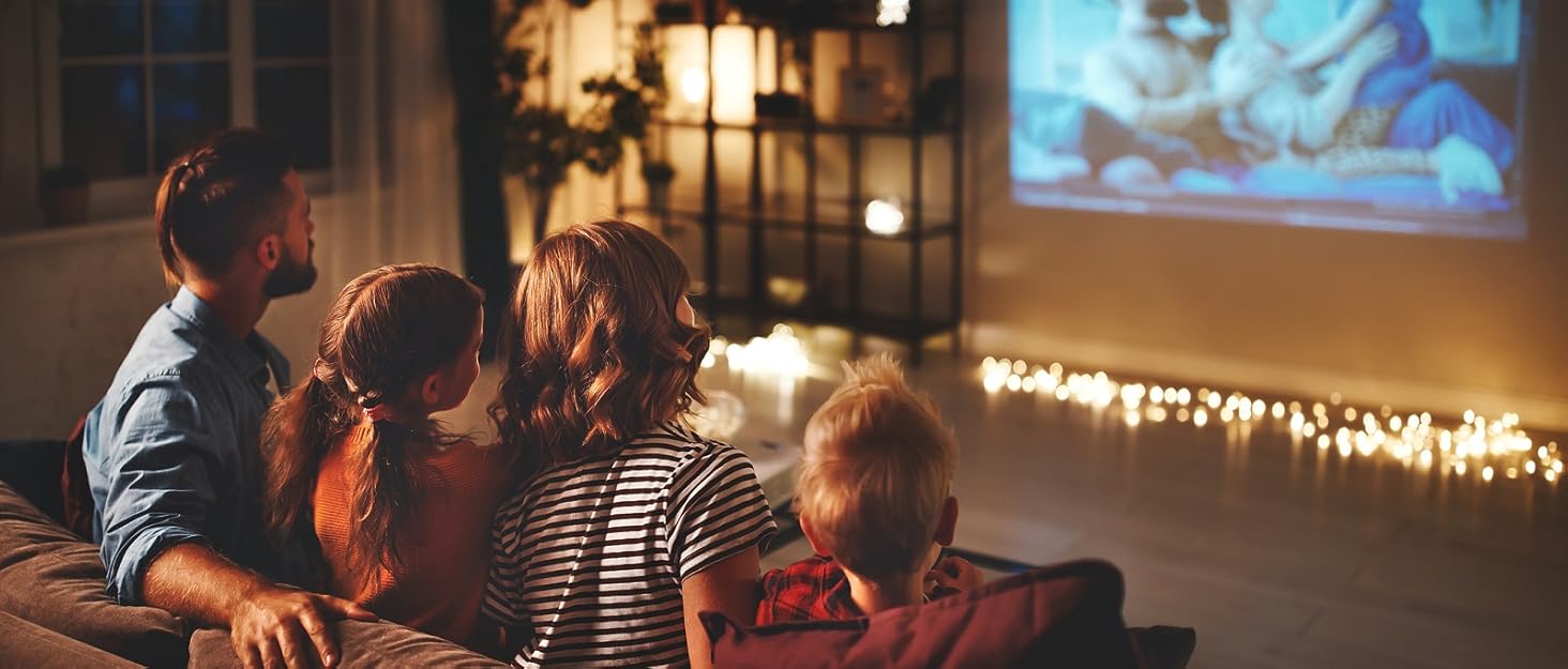 Staratlas Міні проєктор Full HD 1080P з Wi-Fi та Bluetooth, портативний для iPhone, 5G, Short Throw для домашнього кінотеатру, HDMI, USB, VGA, з динаміком