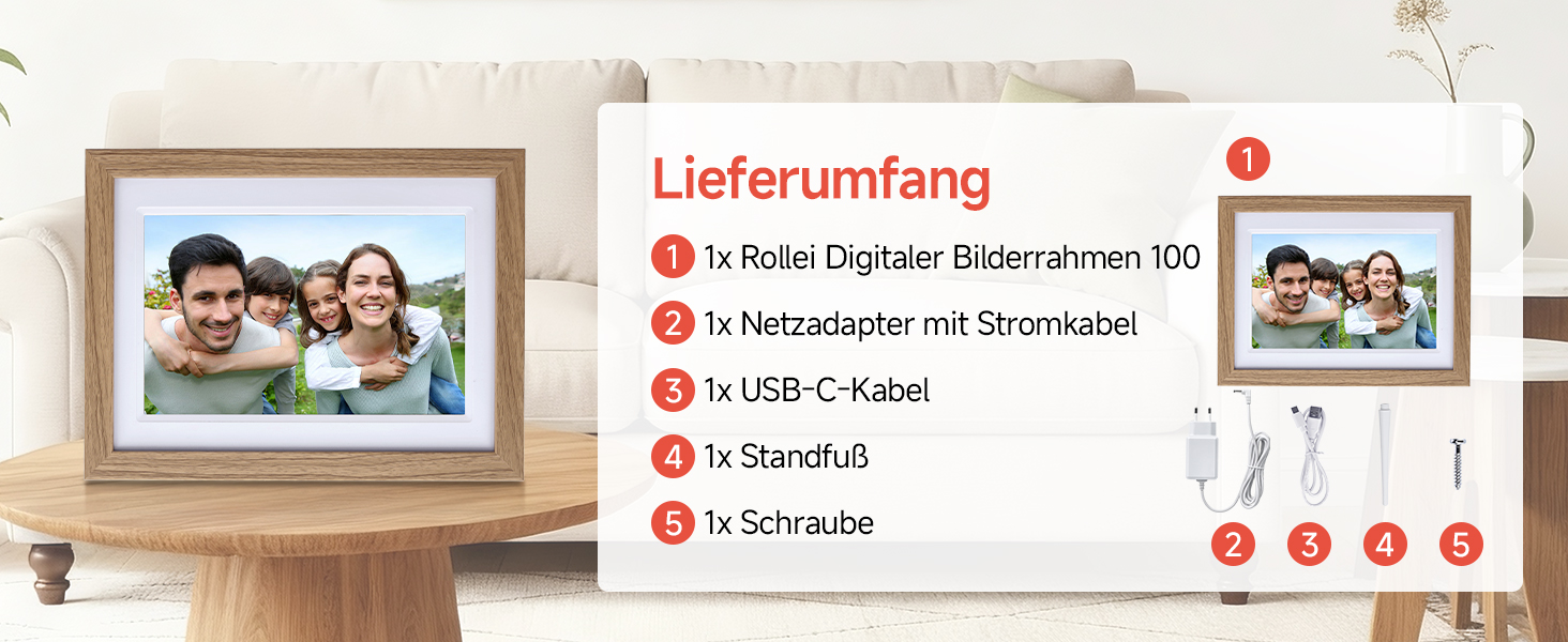 Роллеї Smart Frame WiFi 1010: Цифровий фоторубіж з Wi-Fi, 10,1