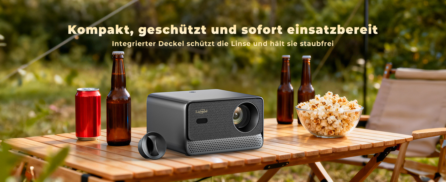 Проєктор Beamer-4K Smart Home Cinema: WiFi6, Bluetooth, Dolby Audio, Netflix, 1080P HD, Автофокус, eARC/CEC, Чорний
