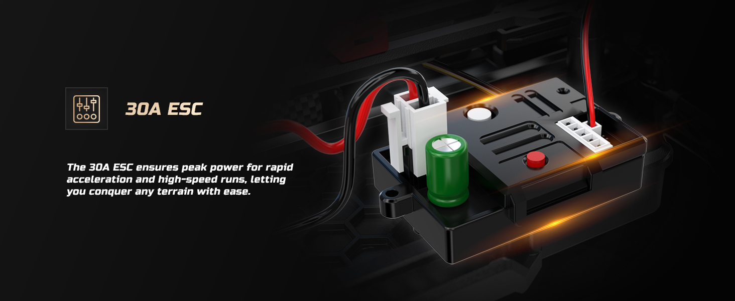 Радіокерований позашляховик DEERC 1:14 40 км/год, RC-трак 4x4 2.4 ГГц з LED-фарами, 2 акумулятори, іграшка для хлопчиків