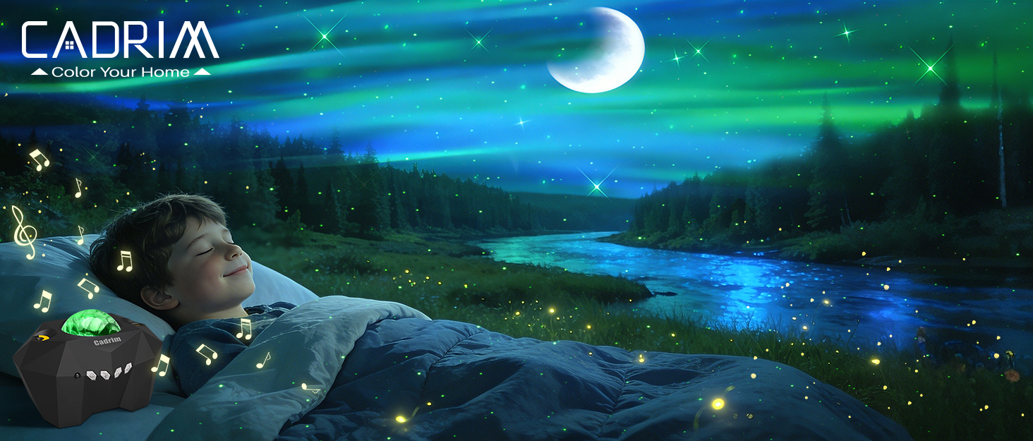 Проєктор зоряного неба Cadrim Sternenhimmel з пультом ДУ, LED лампа північного сяйва для вечірок, Різдва, Хелловіну, подарунок