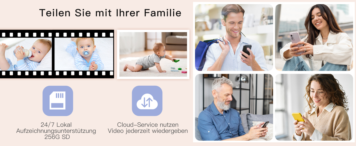 Радіоняня ARENTI з 2 камерами та додатком 2K/3MP, 5