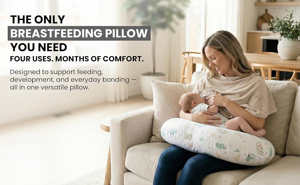 Подушка для годування Cuddles Collection Stillkissen 4-в-1 (Райдуга) багатофункціональна, для вагітних та годуючих мам