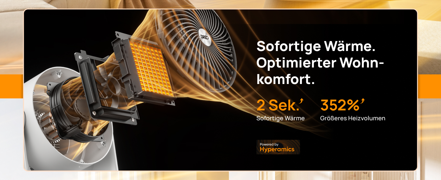 Електричний обігрівач Dreo 714S: 2000W, з пульт та термостат, 7 режимів, захист від перегріву та перекидання, білий, для дому