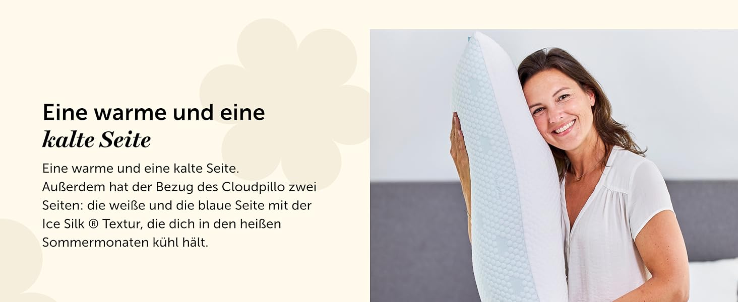 Cloudpillo Подушки з піною з пам'яті - комплект 2 шт., регульована висота, 40x80 см, ергономічні та гіпоалергенні подушки