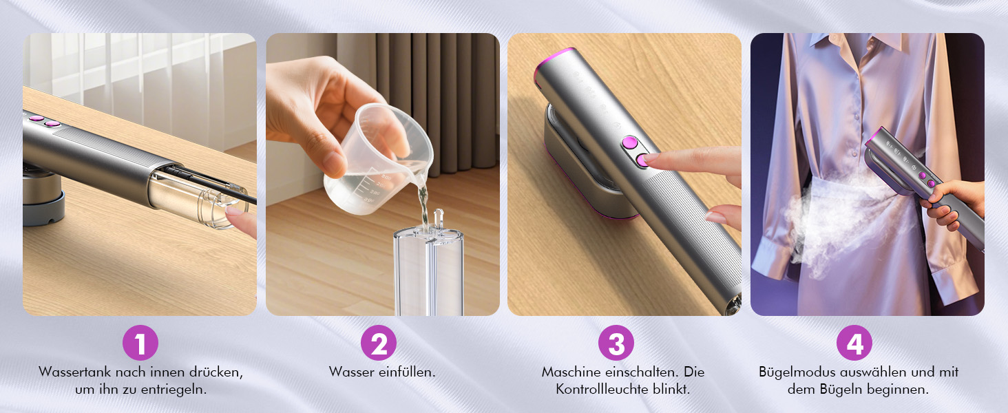 Портативний паровий випрямляч для одягу Stunden - 2 в 1 (праска + випрямляч), 1000 Вт, 110-240V, для подорожей та дому