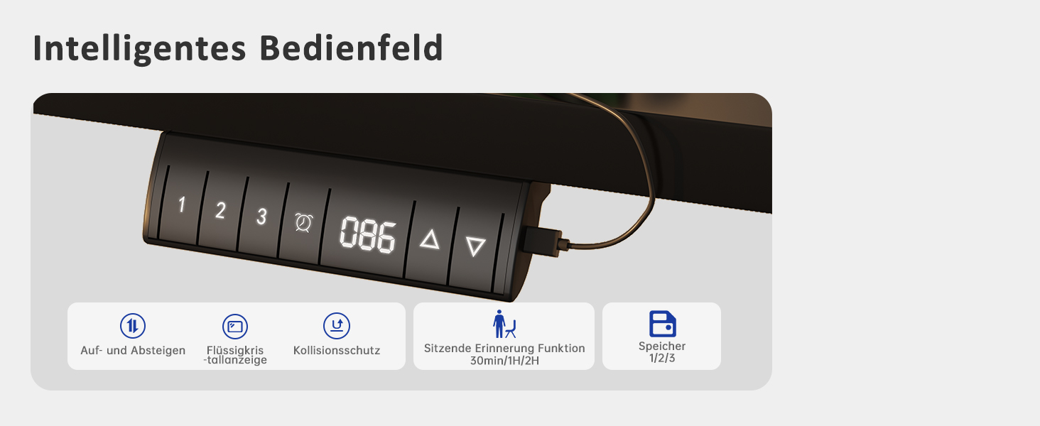 Регульований стіл Homall 200x80 см з USB-портом, електричний, з органайзером для кабелів, пам'ять позицій, для комп'ютера, чорний