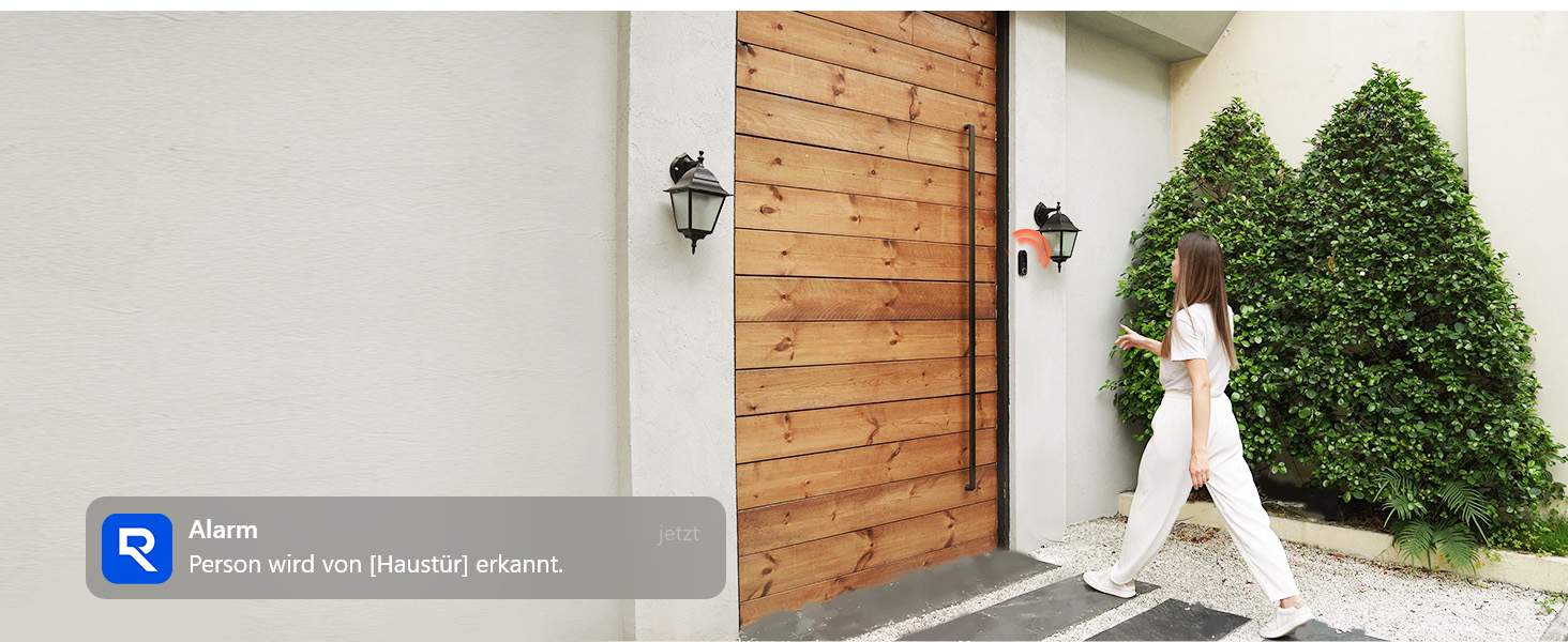 Відеодзвінок Reolink 5MP PoE з Чаймом, UHD, 180° Ultraweitwinkel, двосторонній аудіо, розпізнавання осіб, водонепроникний, з сигналізацією, сумісний з NVR