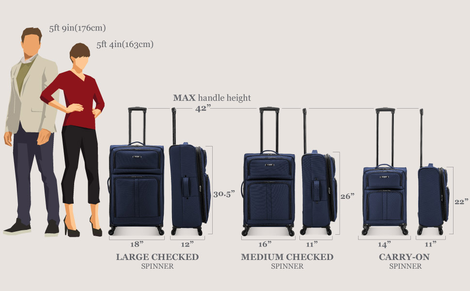 Чемодан U.S. Traveler Anzio Softside Розширюваний Spinner, 22 дюйми, блакитно-зелений