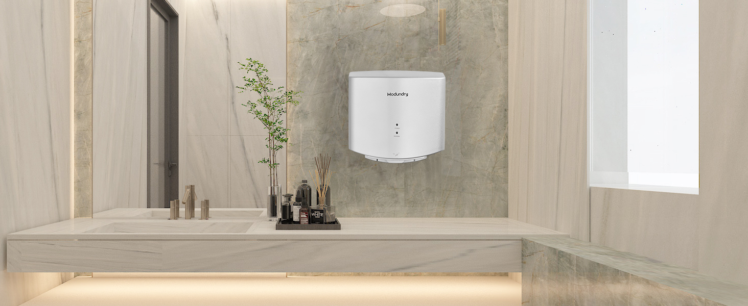 Автоматичний електричний сушар для рук настінний - для дому та офісу (срібляний)