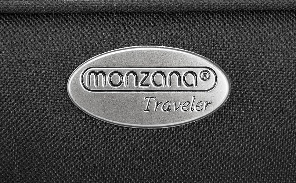 Набір валіз MONZANA® з телескопічним ручками, роликами та культурою, чорний