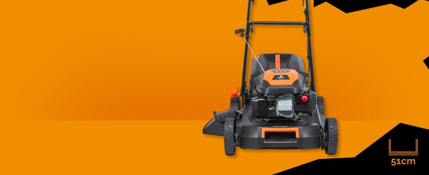 Бензиновий газонокосарка FUXTEC FX-RM5196 4в1 з Edge-Cut, самохідний, 51 см, 170 ccm, 60л травоспікач