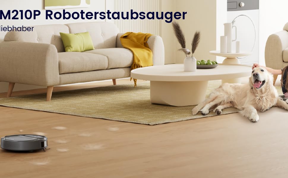 Робот-пилосос LEFANT M330 Pro з функцією миття підлоги, 5000Pa, лазерна навігація, уникнення перешкод PSD, керування через додаток та голосове управління (M210P-G)