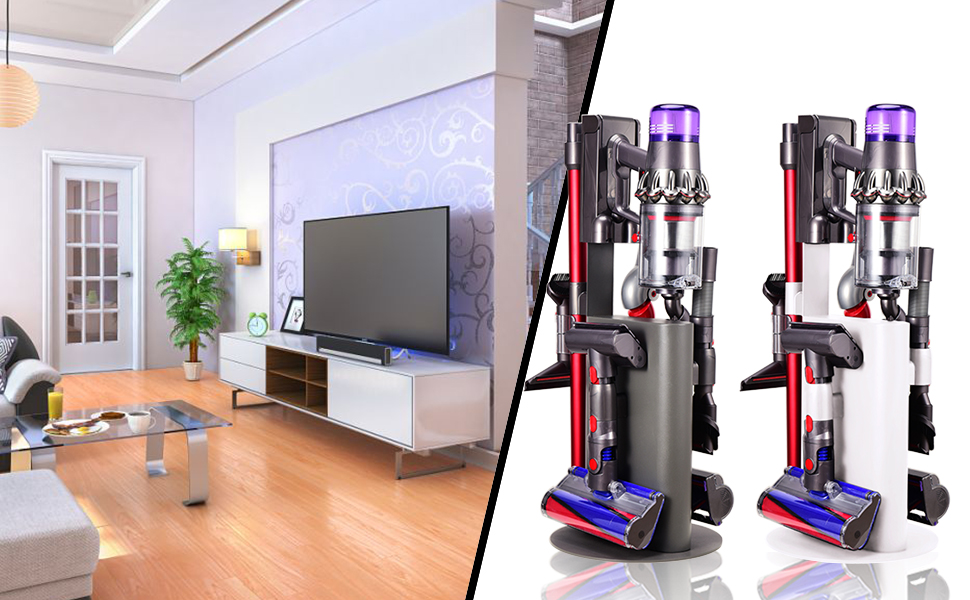 Підставка Xingsiyue для Dyson V6-V15, DC30-DC74 - підлогова підставка з вуглецевої сталі, свердління не потрібне