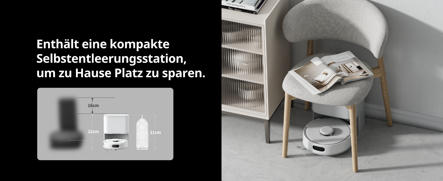 SwitchBot K10+ Pro Робот-пилосос з док-станцією для самостійного очищення, LiDAR-навігація, тиха робота 45dB, сумісний з Alexa