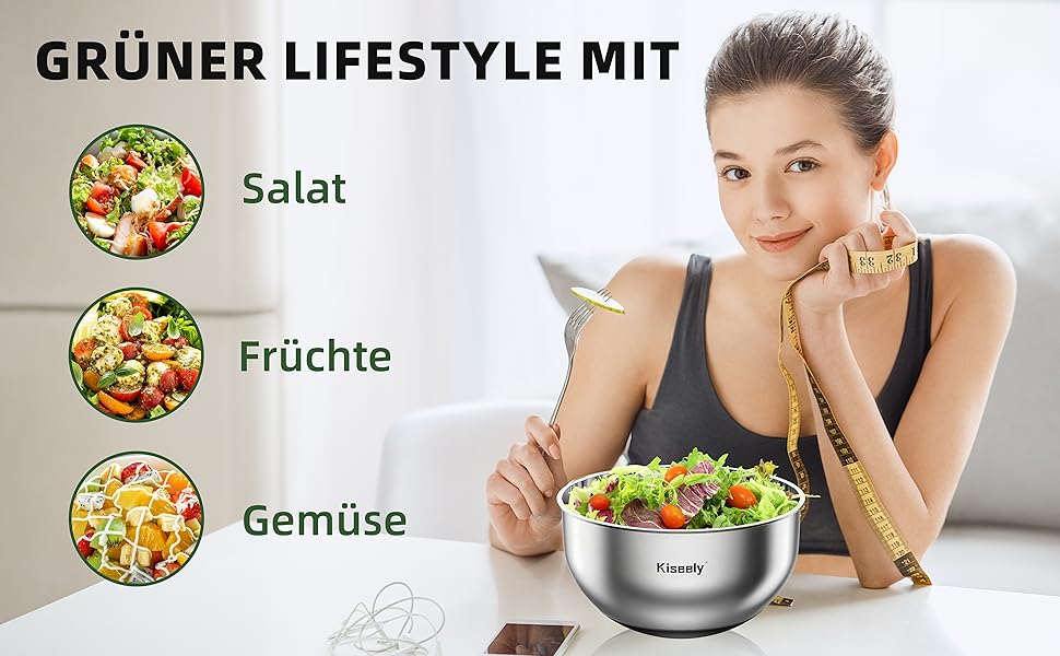 Салатниця-швидкосушарка з нержавіючої сталі 4.2L з мискою та кришкою, для салатів, овочів, ягід