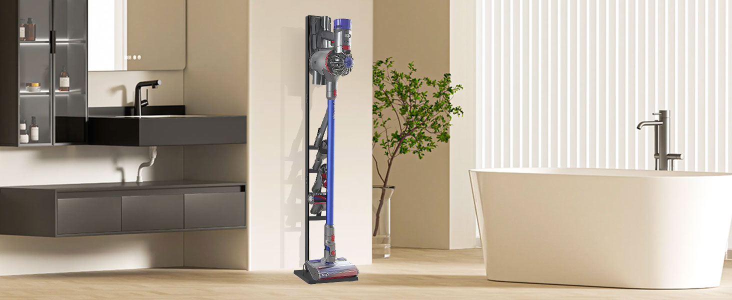 Підставка для пилососа OUTBROS для Dyson Gen5-V6, підлогова підставка та тримач для ручного пилососа, чорна