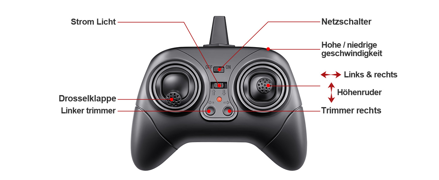 RC літак HAWK'S WORK P-51D Mustang 2.4GHz, готовий до польоту, 6-осьовий гіростабілізатор, синій - для дітей та початківців