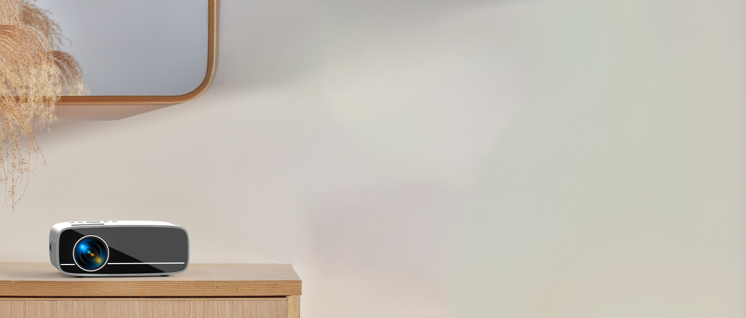 Портативний проєктор Mini Beamer з Android OS, автотрапецеїдною корекцією, підтримкою 4K 1080p, Bluetooth WiFi6, 160 ANSI, для телефону/ТВ приставки/зовнішнього використання/ноутбука