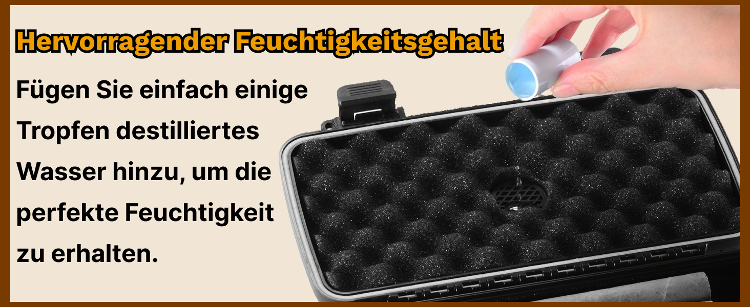 Портативний цигарковий вологозберігач-кейc для подорожей, водонепроникний, на 10 цигарок (23,8 x 12,7 x 9,6 см)