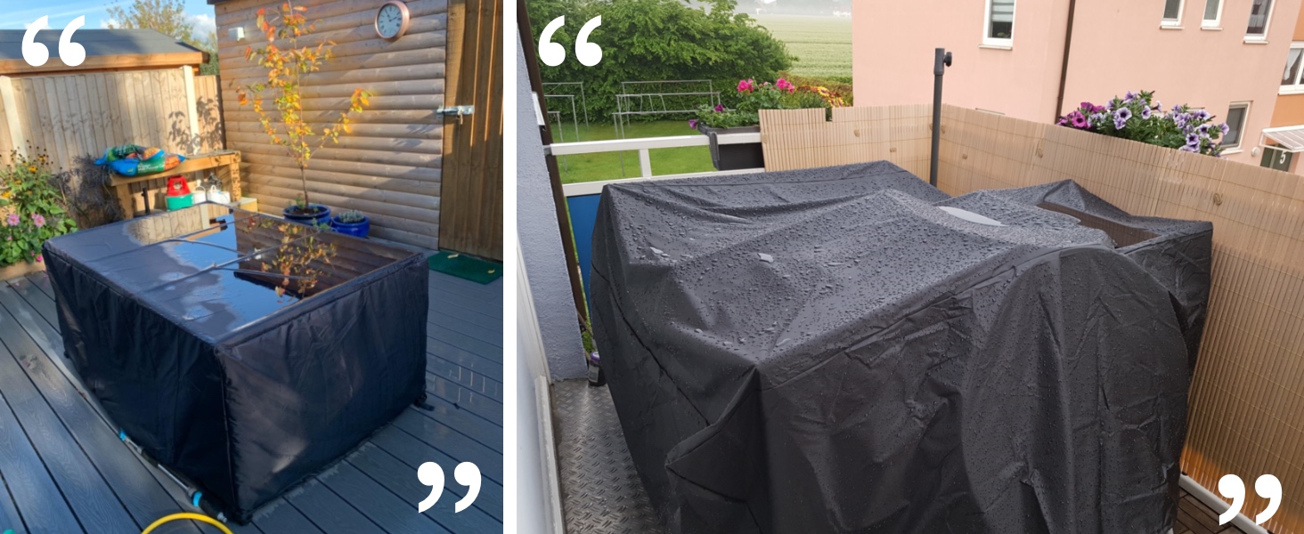 Накладка для садово-патіо меблів Awnic, зимостійка, важка, 420D Oxford, водонепроникна, анти-UV, міцна, прямокутна (160x71 см)