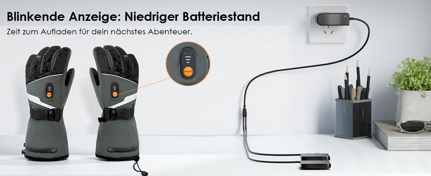 Обогріваючі рукавички Minthouz W11 для чоловіків та жінок, 7.4V, 3 режими нагріву, водонепроникні, з підтримкою сенсорного екрану, для роботи на відкритому повітрі, катання на велосипеді, лижах (XL)