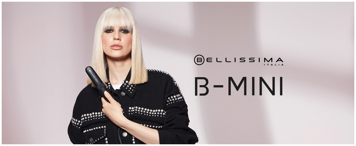Випрямляч для волосся Bellissima Mini - компактний випрямляч для подорожей з керамічним покриттям, 200°C, автоматичне налаштування напруги, сумочка для краси