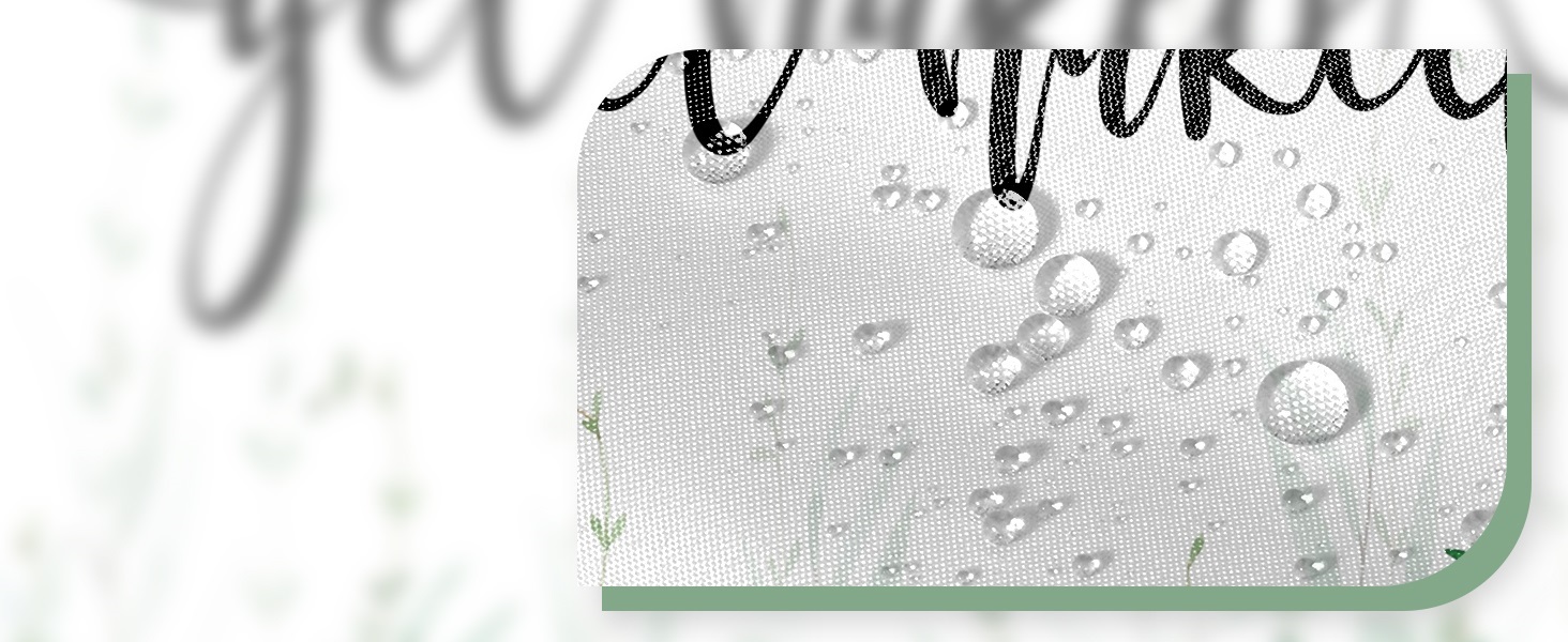 Шторка для душу 180x220 см, антигрибкова, з тропічним дизайном (зелені пальмові листя, евкаліпт, гриби), водонепроникна, з поліестеру, придатна для прання, для ванної кімнати, з 12 гачками