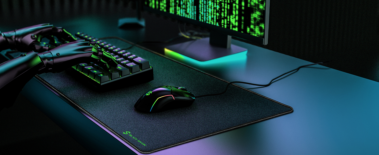 Ігрова мишка Pad Black Shark XXL 1200 x 600 мм - великий килимок для миші з водовідштовхувальним покриттям та антиковзною основою