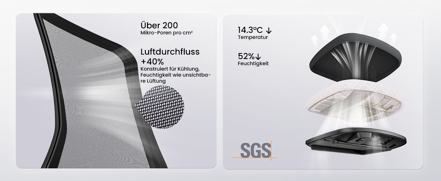 Офісний стілець ProtoArc Flexer ергономічний чорний з регулюванням глибини сидіння та дихаючою сітчастою спинкою для дому та офісу